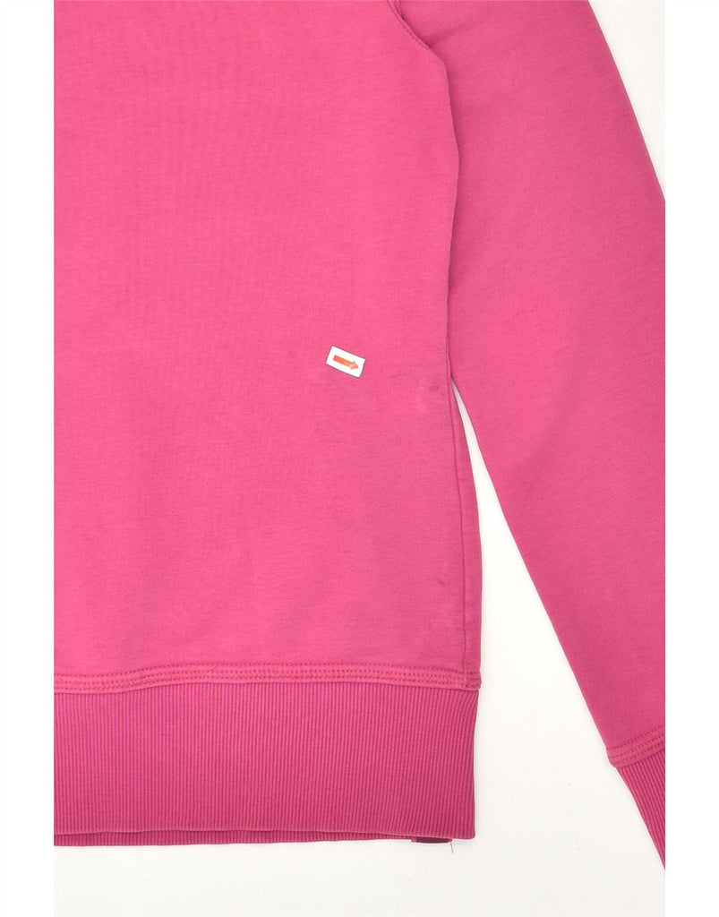 PUMA Womens Graphic Hoodie Jumper UK 12 Medium Pink Cotton Vintage Puma and Second-Hand Puma from Messina Hembry 