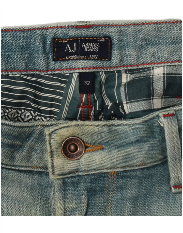 ARMANI Mens Slim Jeans W32 L34  Blue Cotton