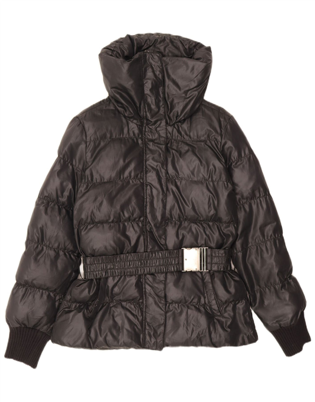 Sisley Womens Padded Jacket IT 44 Medium Black Polyester