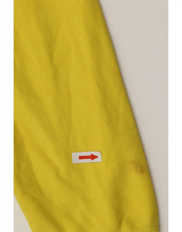 Champion Mens Hoodie Jumper Medium Yellow Cotton