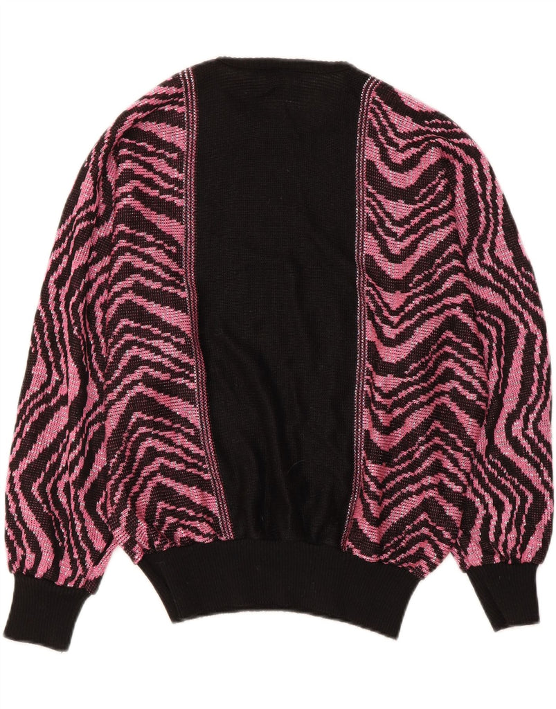 CANDA Womens Batwing Crew Neck Jumper Sweater EU 44 XL Black Chevron Vintage Canda and Second-Hand Canda from Messina Hembry 