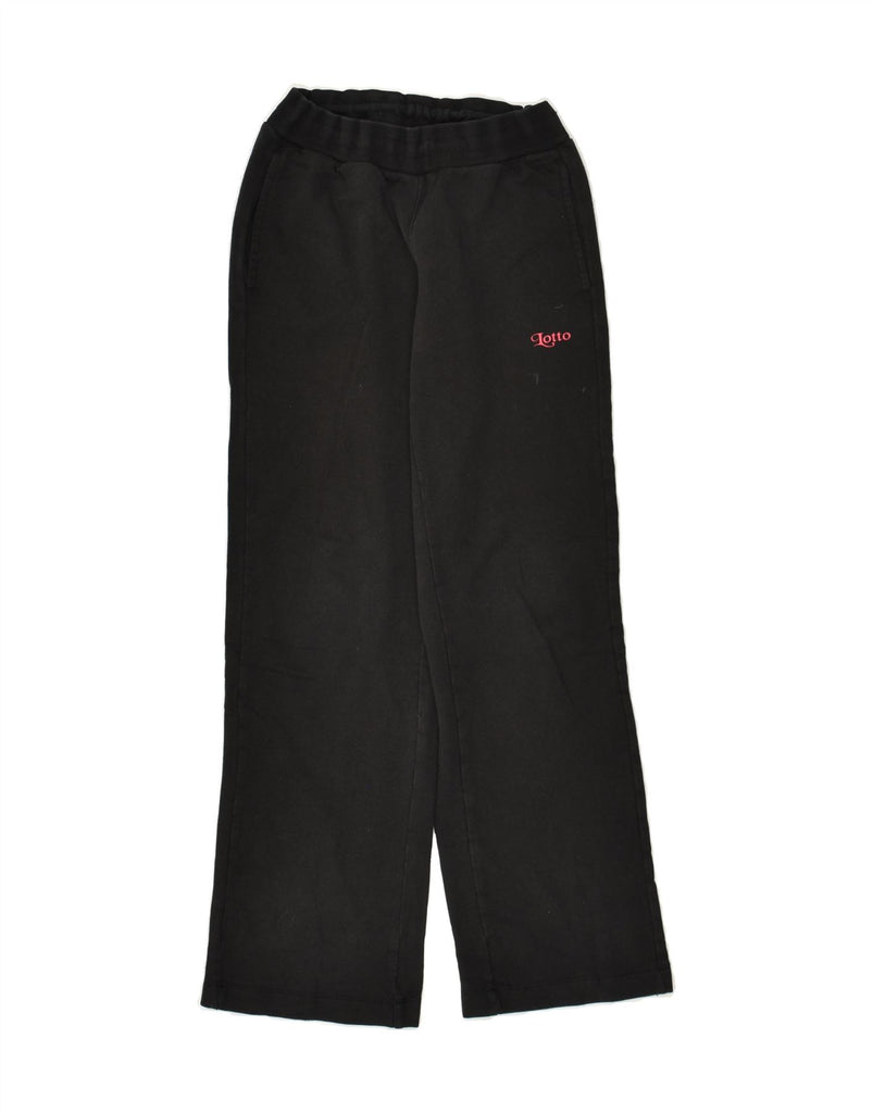 LOTTO Girls Tracksuit Trousers 7-8 Years Small Black Cotton | Vintage Lotto | Thrift | Second-Hand Lotto | Used Clothing | Messina Hembry 