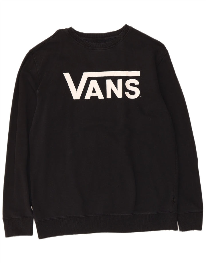 Vans Mens Graphic Sweatshirt Jumper Large Black Cotton