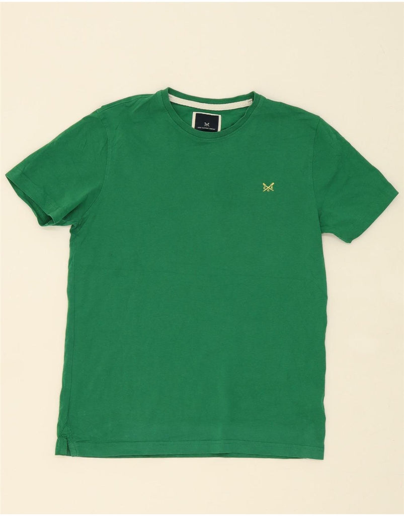 CREW CLOTHING Mens T-Shirt Top Medium Green Cotton Vintage Crew Clothing and Second-Hand Crew Clothing from Messina Hembry 