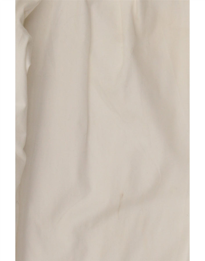 Benetton Womens Shirt Blouse IT 44 Medium Off White Cotton