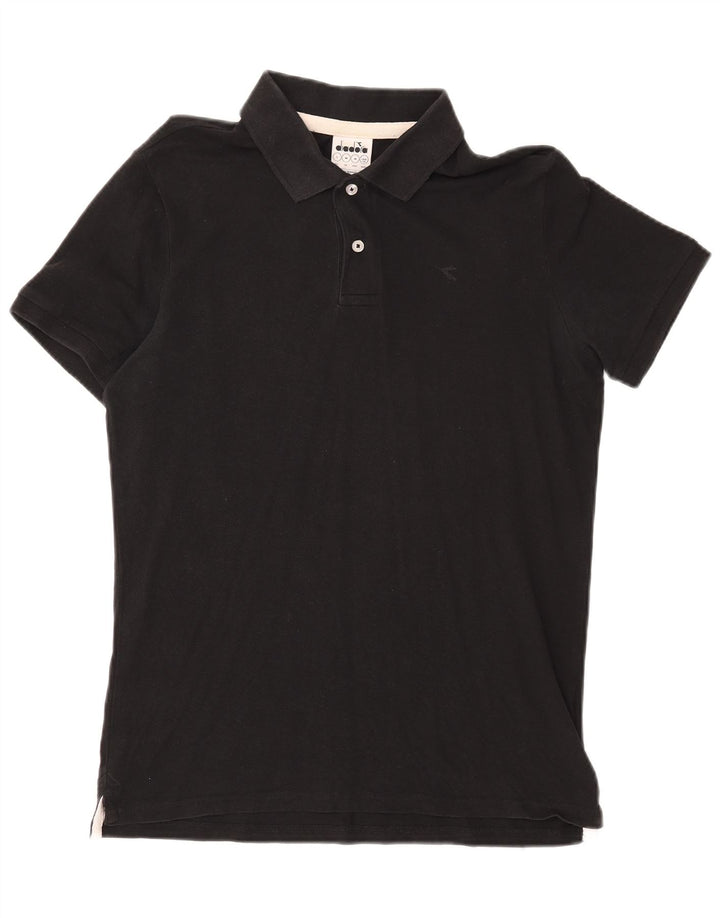Diadora Mens Polo Shirt Medium Black Cotton