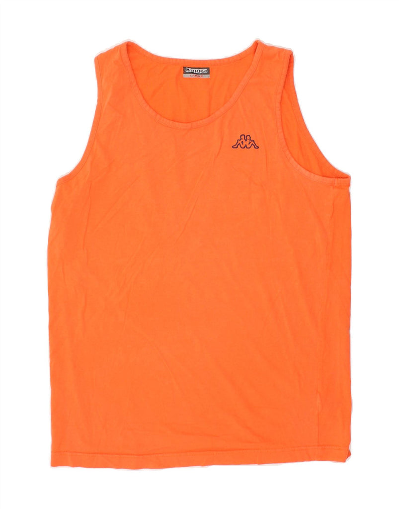 KAPPA Mens Vest Top Large Orange Cotton | Vintage Kappa | Thrift | Second-Hand Kappa | Used Clothing | Messina Hembry 
