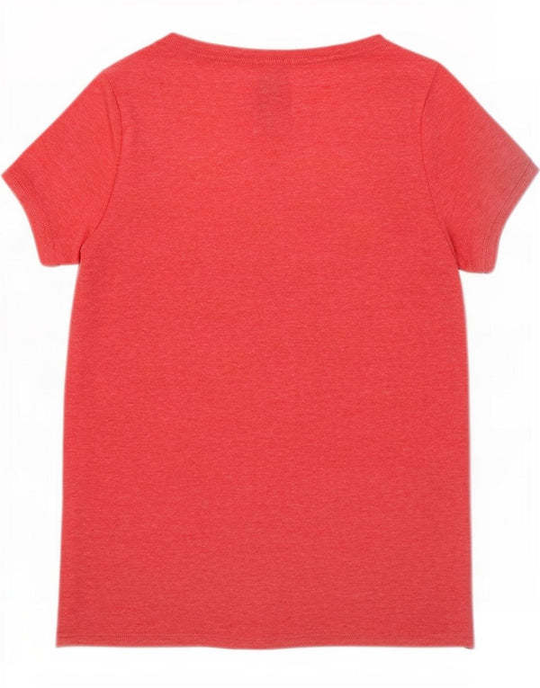 Tommy Hilfiger Womens T-Shirt Top UK 14 Large Red Flecked Polyester