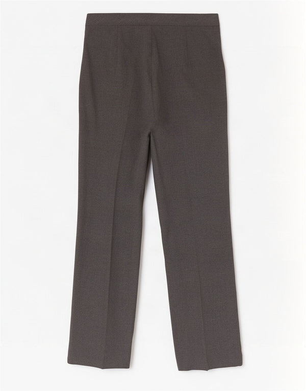 Marks & Spencer Womens Straight Casual Trousers UK 12 Medium W30 L33 Grey