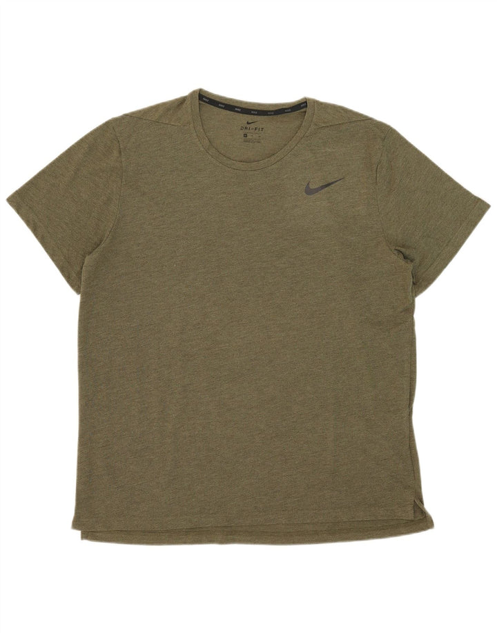 Nike Mens Dri Fit T-Shirt Top XL Green Polyester