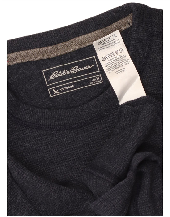 EDDIE BAUER Mens Top Long Sleeve Medium Navy Blue Cotton