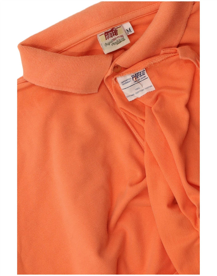 RIFLE Mens Polo Shirt Medium Orange Cotton