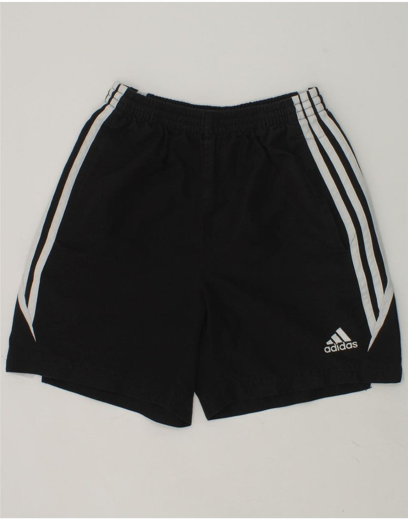 ADIDAS Boys Sport Shorts 9-10 Years Black Colourblock Polyester | Vintage Adidas | Thrift | Second-Hand Adidas | Used Clothing | Messina Hembry 