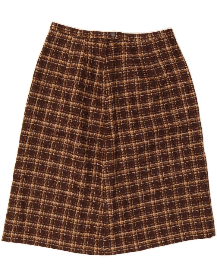 BRENDELLA Womens A-Line Skirt W34 Large  Brown Check Vintage Brendella and Second-Hand Brendella from Messina Hembry 