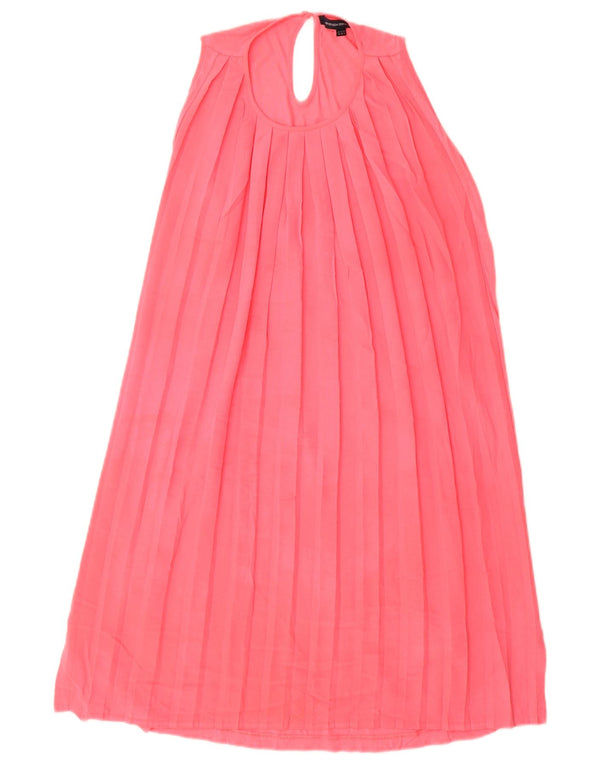 French Connection Womens Sleeveless Shift Dress UK 10 Small Pink Viscose