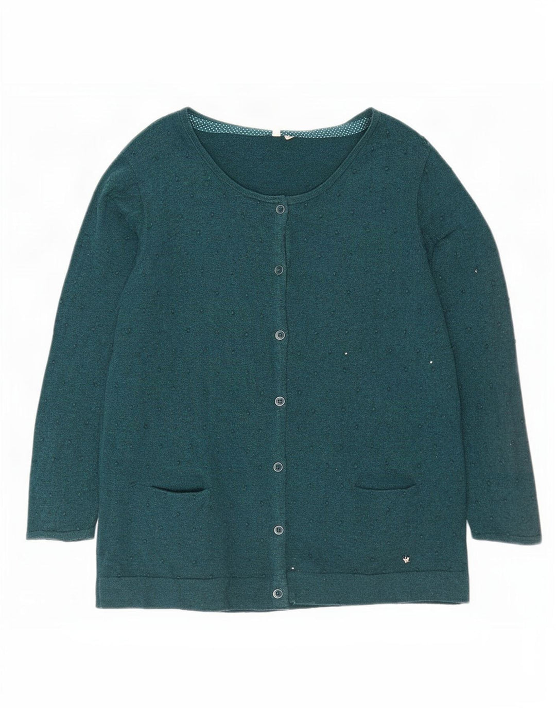 White Stuff Womens Regular Fit Cardigan Sweater UK 16 Large Green Flecked