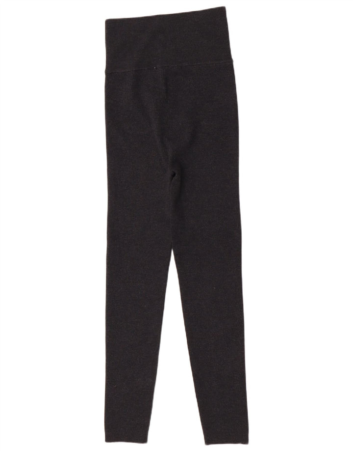 Zara Womens High Waist Leggings UK 14 Large Grey Wool
