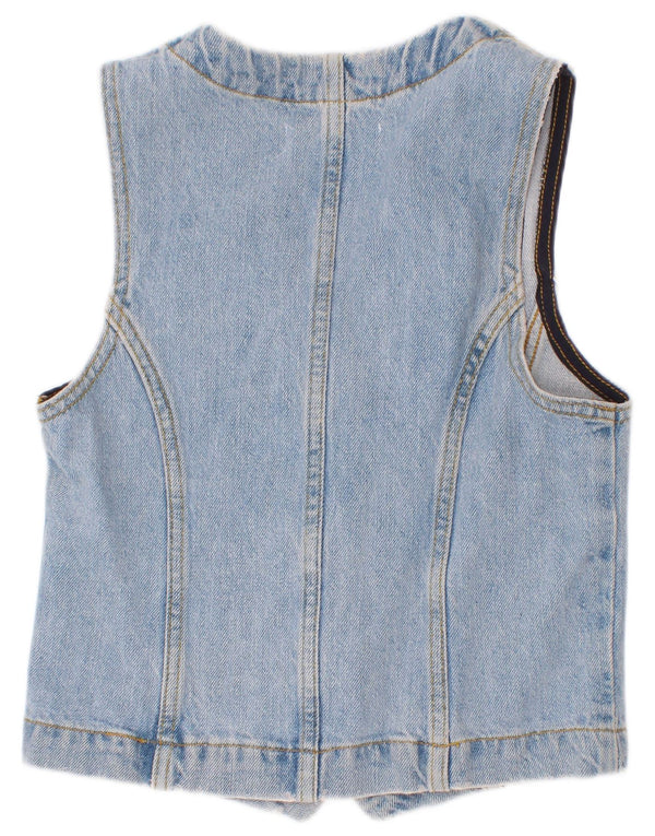 Zara Girls Denim Waistcoat 9-10 Years Blue