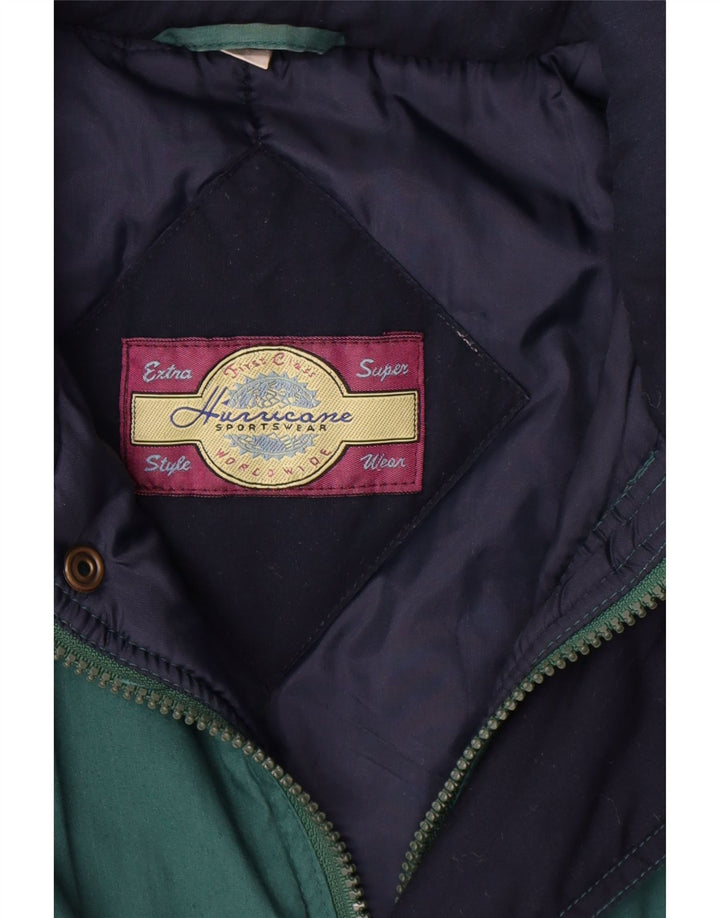 Hurricane Mens Loose Fit Padded Jacket UK 38 Medium Green Cotton