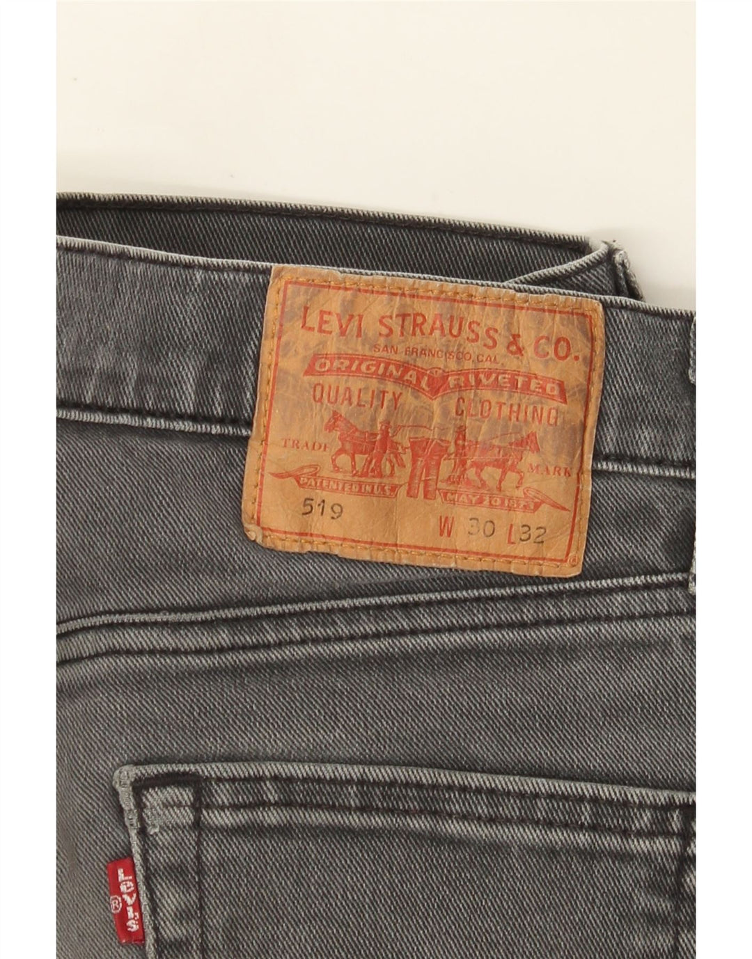 Levi's Mens 519 Skinny Jeans W30 L27 Grey Cotton