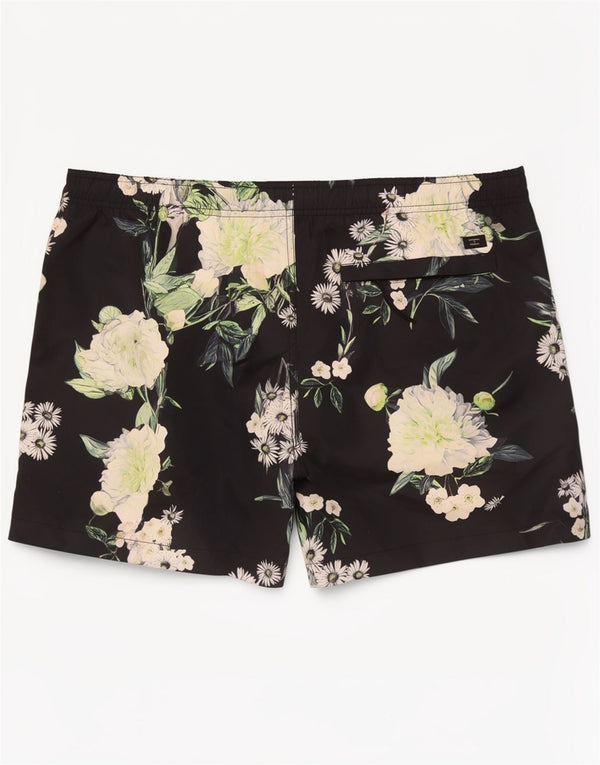 Superdry Mens Graphic Swimming Shorts Large Navy Blue Floral Polyester
