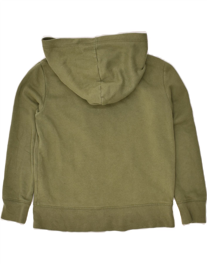 GAP Girls Graphic Zip Hoodie Sweater 7-8 Years Medium   Khaki Cotton | Vintage Gap | Thrift | Second-Hand Gap | Used Clothing | Messina Hembry 