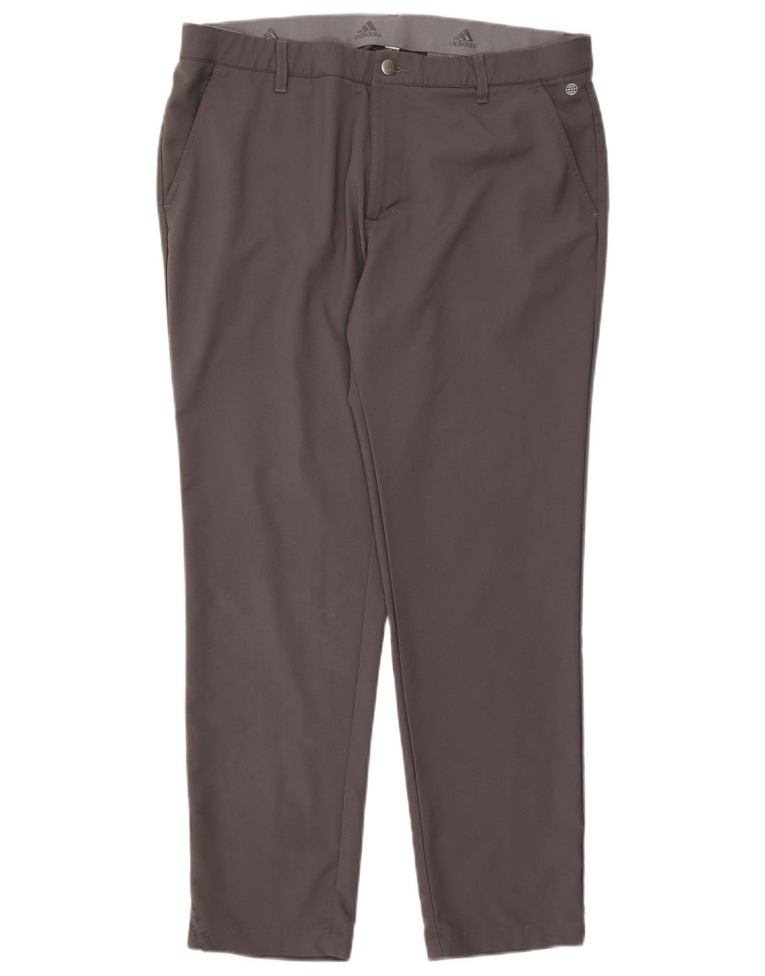 ADIDAS Mens Aeroready Slim Chino Trousers W36 L30 Grey Polyester