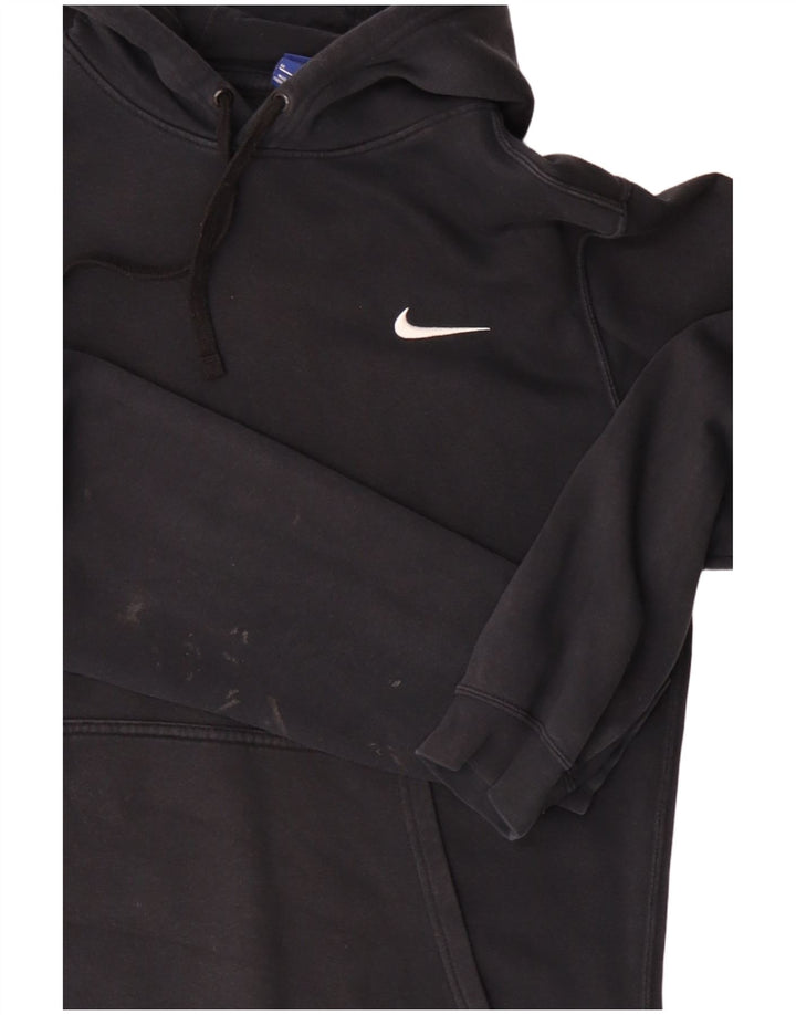 Nike Mens Hoodie Jumper Medium Black Cotton
