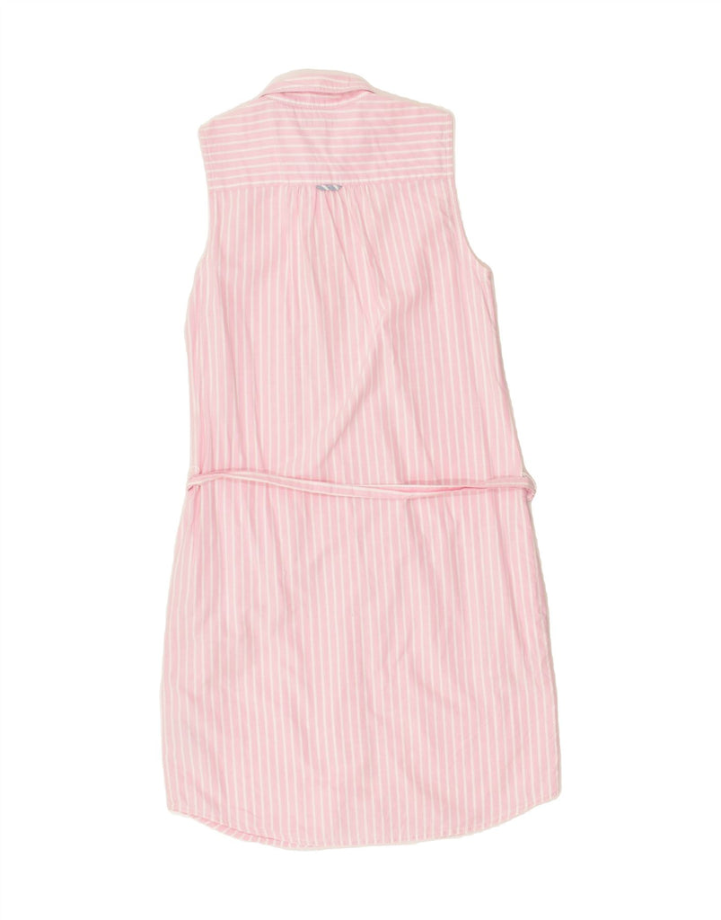 TOMMY HILFIGER Womens Sleeveless Shirt Dress US 6 Medium Pink Striped | Vintage Tommy Hilfiger | Thrift | Second-Hand Tommy Hilfiger | Used Clothing | Messina Hembry 