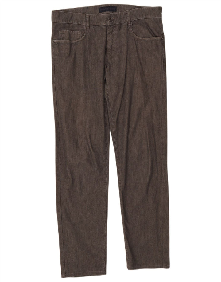 Trussardi Mens Straight Casual Trousers W33 L31 Grey