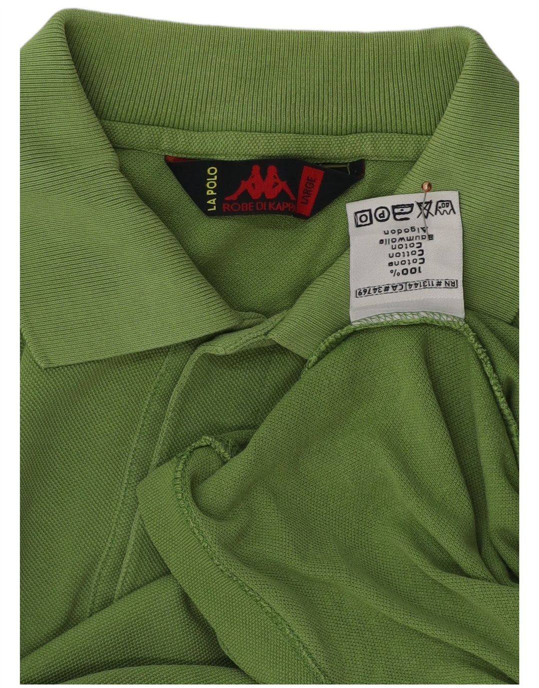 Kappa Mens Polo Shirt Large Green Cotton