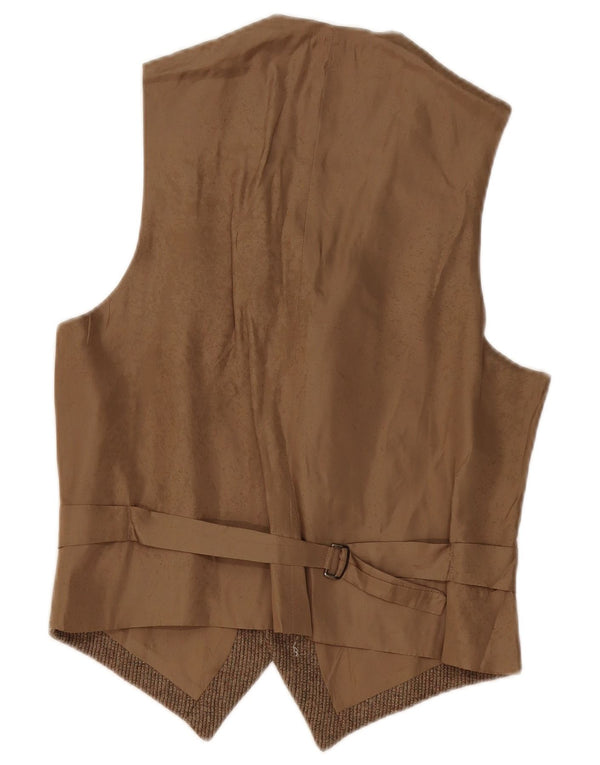 Vintage Mens Waistcoat IT 50 Medium Brown