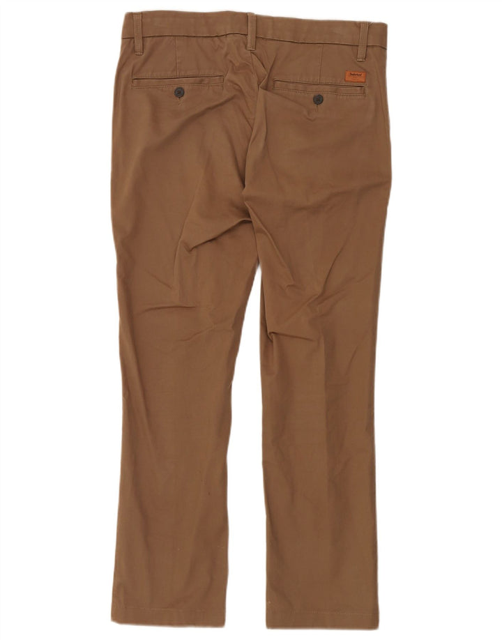 TIMBERLAND Mens Straight Chino Trousers W31 L32  Brown