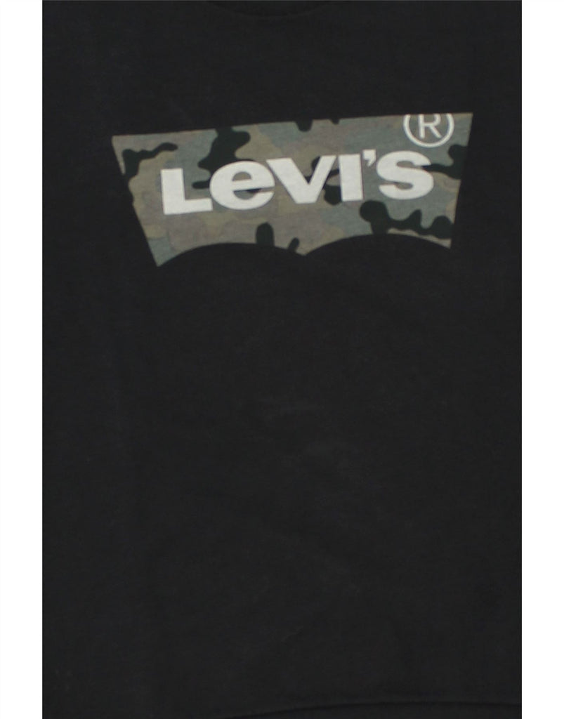 LEVI'S Mens Graphic Sweatshirt Jumper Small Black Cotton | Vintage Levi's | Thrift | Second-Hand Levi's | Used Clothing | Messina Hembry 