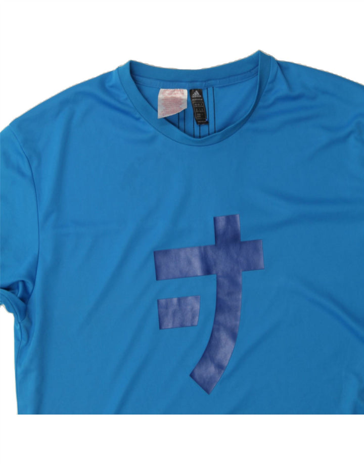 ADIDAS Boys Lego Graphic T-Shirt Top 15-16 Years Blue Polyester Vintage Adidas and Second-Hand Adidas from Messina Hembry 