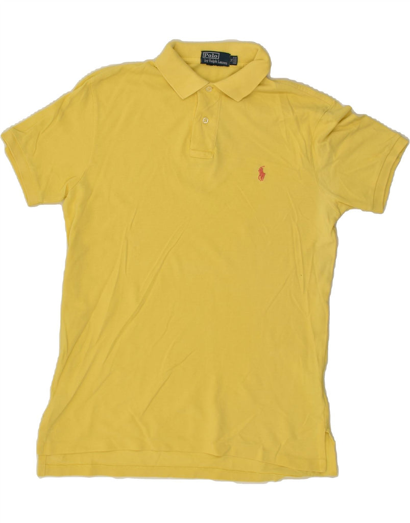 POLO RALPH LAUREN Mens Polo Shirt Medium Yellow Cotton | Vintage Polo Ralph Lauren | Thrift | Second-Hand Polo Ralph Lauren | Used Clothing | Messina Hembry 