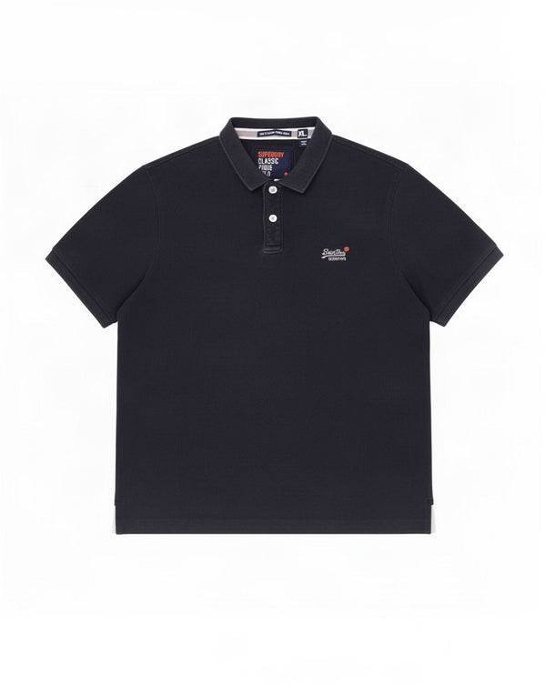Superdry Mens Polo Shirt XL Navy Blue Cotton