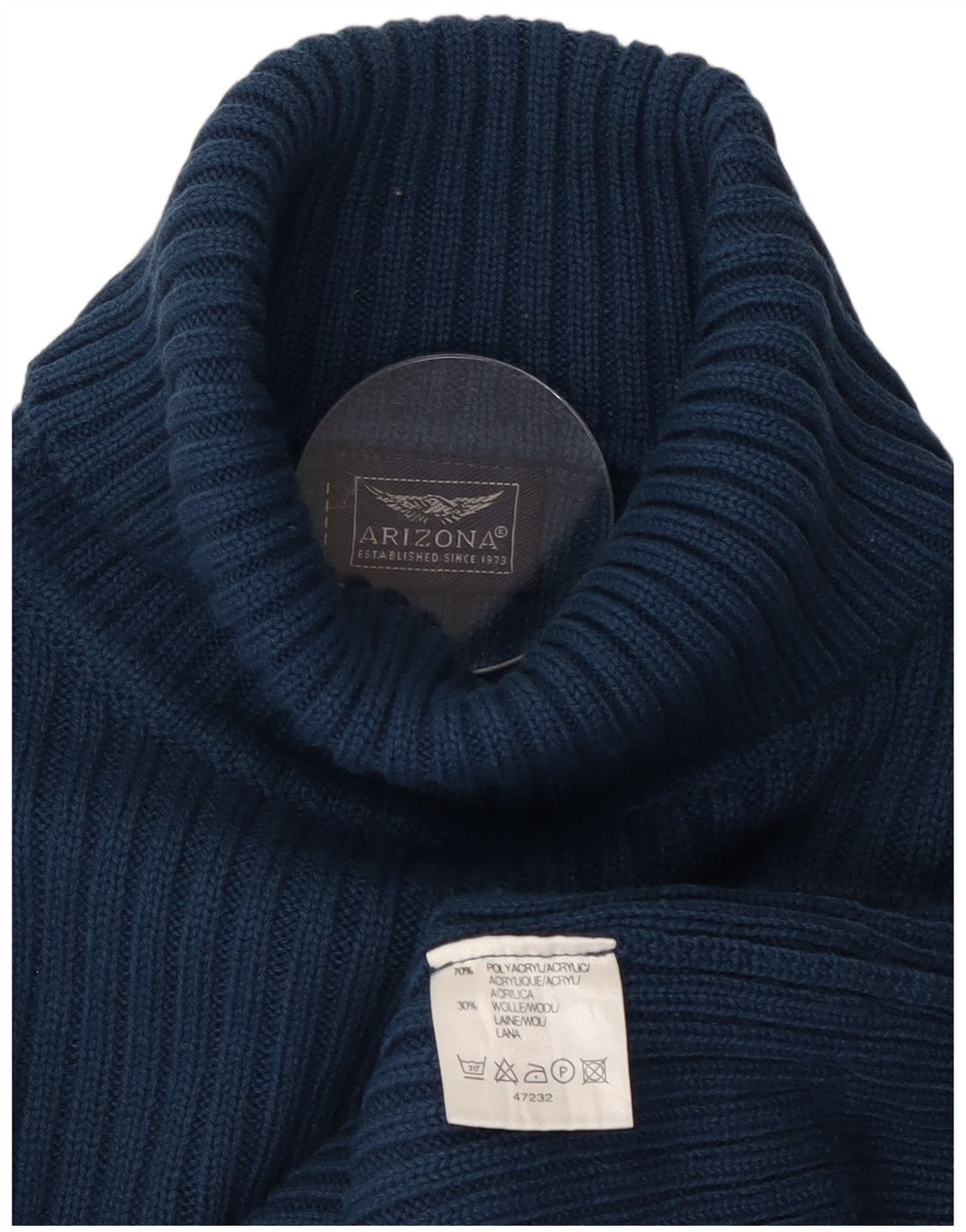 Arizona Womens Roll Neck Jumper Sweater UK 10 Small Blue Polyacrylic