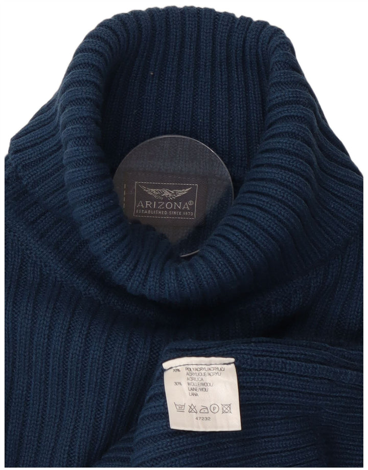 Arizona Womens Roll Neck Jumper Sweater UK 10 Small Blue Polyacrylic