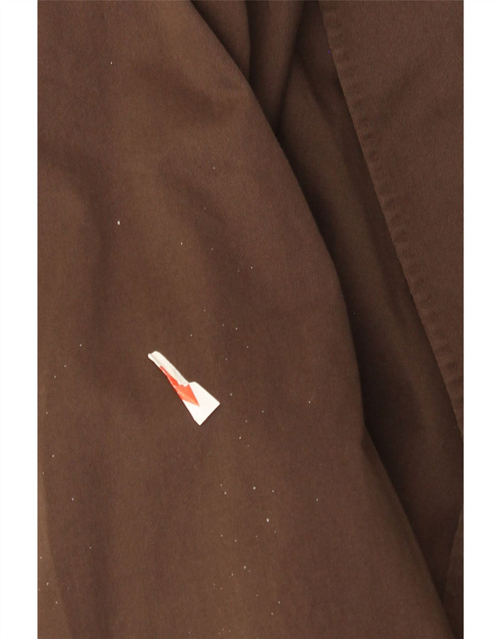 Massimo Dutti Mens 2 Button Blazer Jacket EU 54 XL Brown Cotton