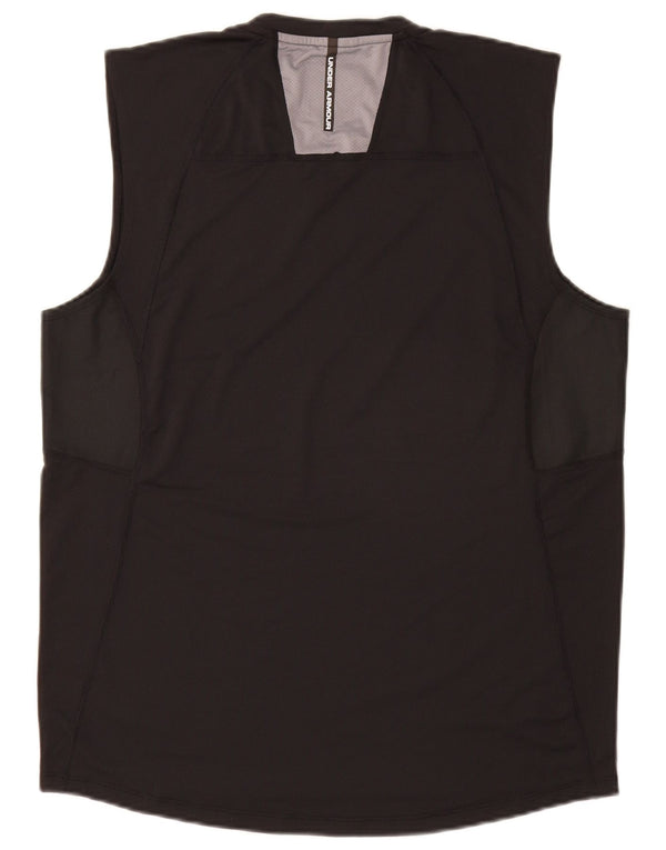 Under Armour Mens Heat Gear Vest Top Medium Black Polyester