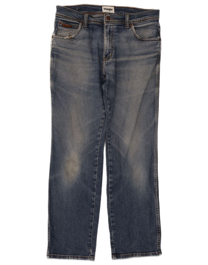 Wrangler Mens Texas Straight Jeans W32 L30 Blue Cotton