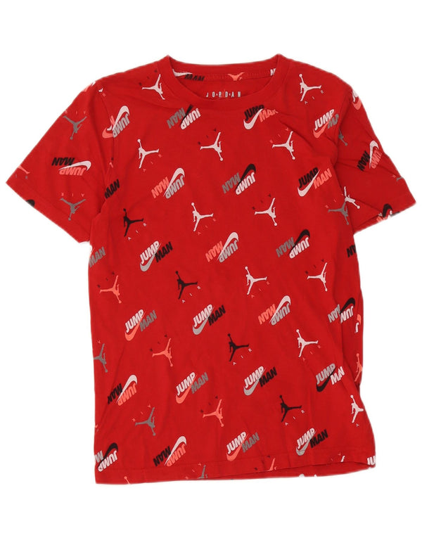 Jordan Boys Graphic T-Shirt Top 12-13 Years Large Red Cotton