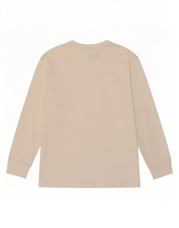 Tommy Hilfiger Mens Top Long Sleeve Medium Off White Cotton