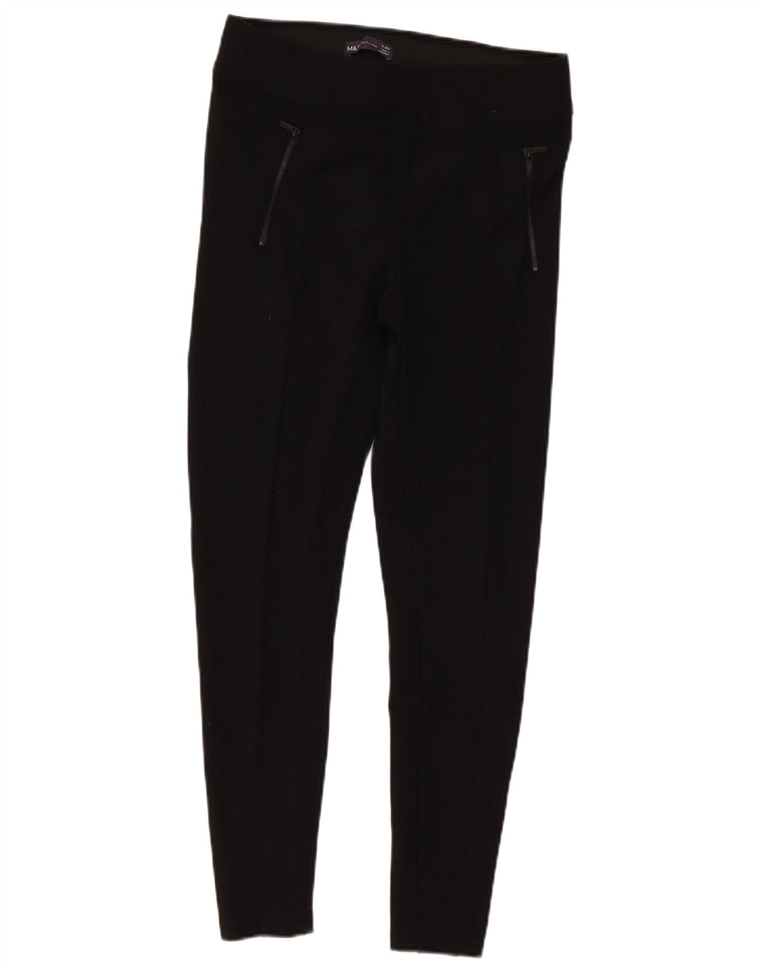 Marks & Spencer Womens Leggings UK 12 Medium Black Viscose