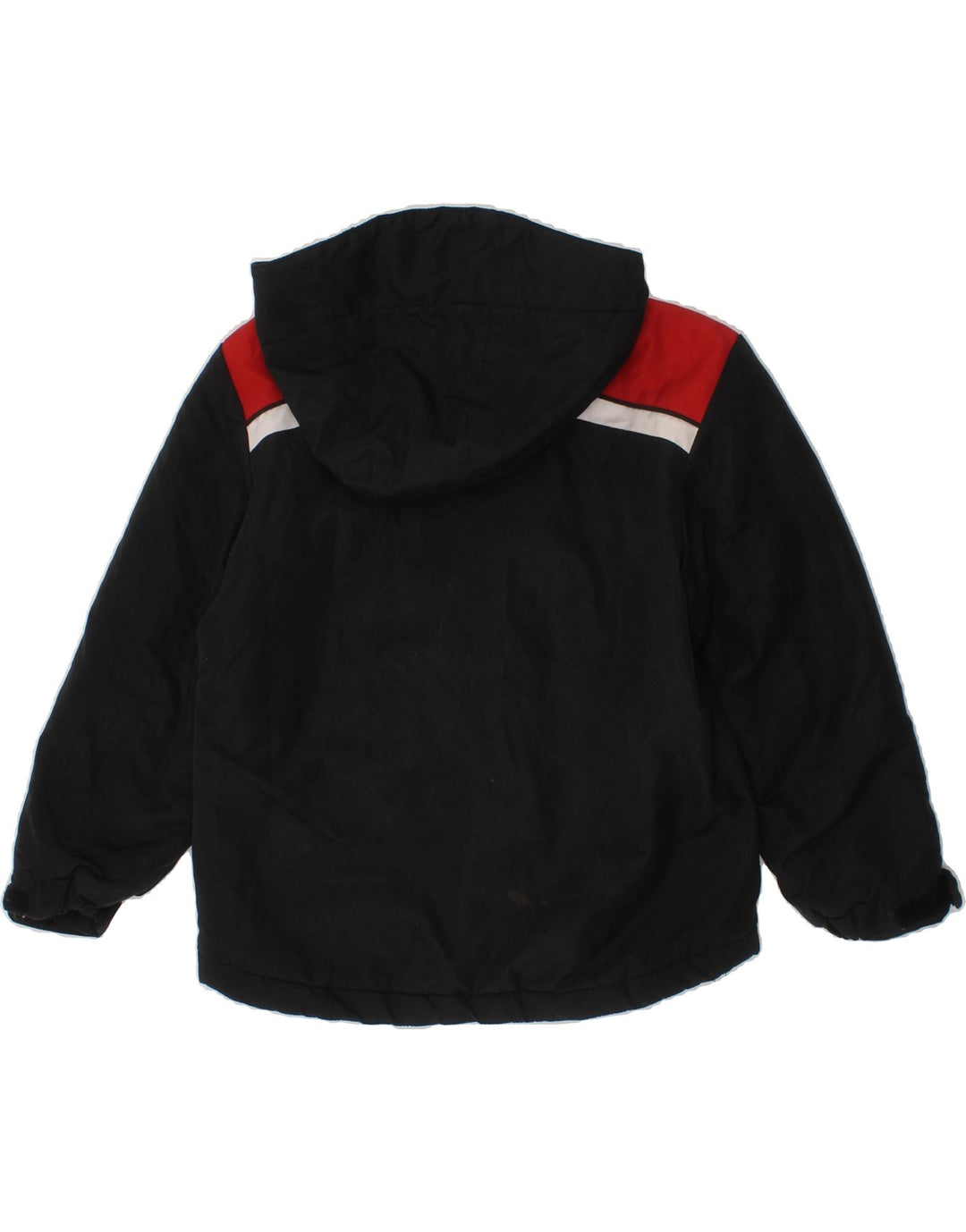 LOTTO Boys Graphic Hooded Windbreaker Jacket 2-3 Years Black Colourblock Vintage Lotto and Second-Hand Lotto from Messina Hembry 