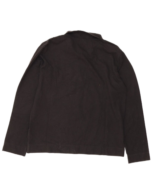 Puma Mens Long Sleeve Polo Shirt Large Black Cotton