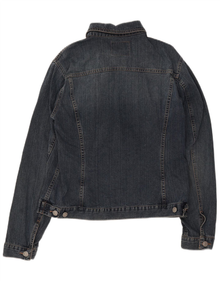Sisley Womens Denim Jacket UK 14 Large Blue Cotton