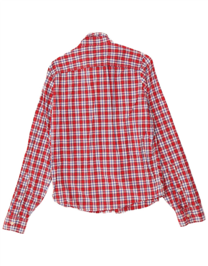 Hollister Mens Shirt Medium Red Plaid Cotton