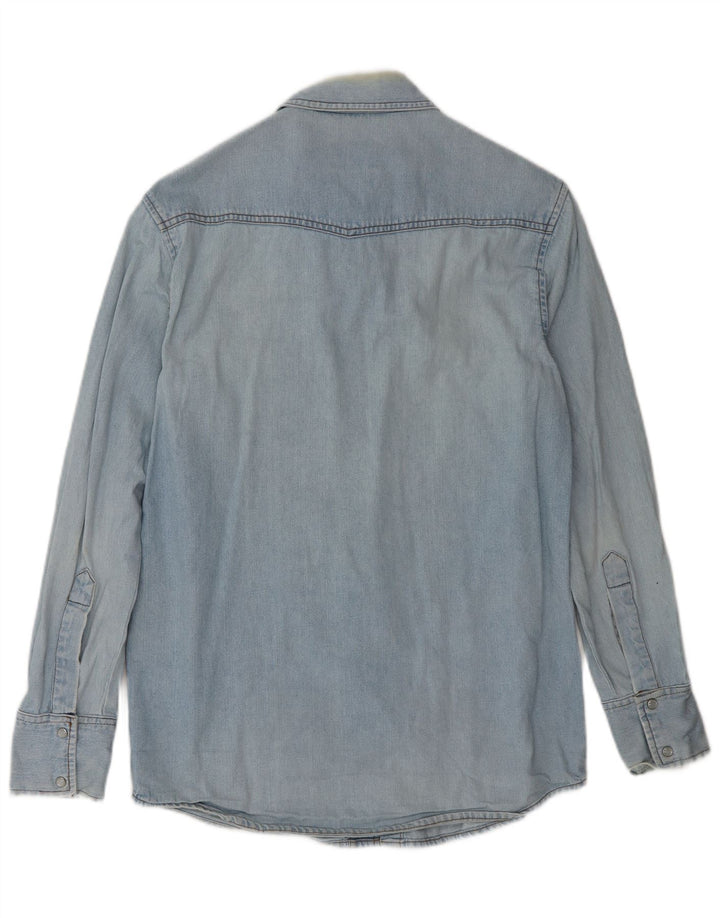 Wrangler Mens Denim Shirt XS Blue Cotton